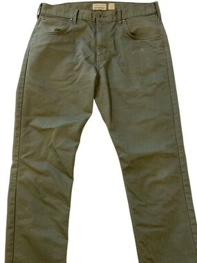 Patagonia Men's Performance Twill Jeans - Green Straight Slim Fit 36x32